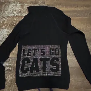 E5 College Classics K-State Rhinestone Hoodie Black Y2K V-Neck Sweatshirt Womens thumbnail 7
