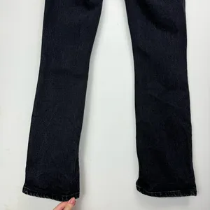 Abercrombie & Fitch Split Hem Jeans Sz 25 Black Denim Skinny High Rise thumbnail 14