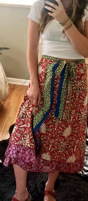 Reversible Silk Skirt Multiple thumbnail 5