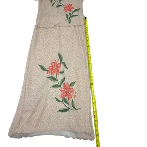 Chadwick's Vintage 100% Silk Two-Piece Beaded Floral Maxi Dress Set thumbnail 7