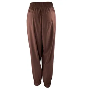 Vuori Women's Brown High Waisted Elastic Waist Tapered Trousers Joggers Pants L thumbnail 3