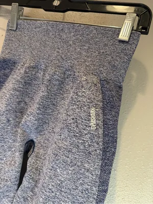 Gymshark Vital Seamless Workout Biker Shorts - Blue Marl Size Small thumbnail 2