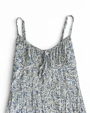 No Boundaries Blue Floral Corset Maxi Dress XS 0-2 thumbnail 5