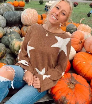 Altar’d State Brown Star Sweater thumbnail 1