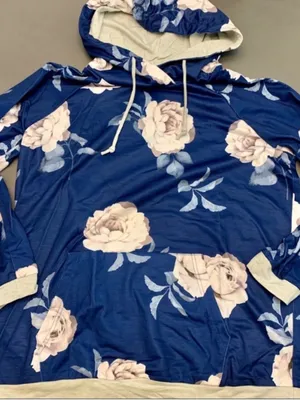 Blue Floral Hoodie thumbnail 4