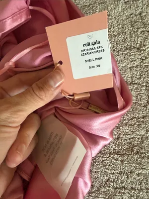 NWT CULT GAIA pink Azariah Ilk Lip Dress thumbnail 3