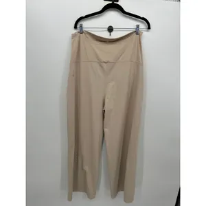 G4free 2 Pack Maternity Wide Leg Yoga Pants Gray Beige Size 2XL thumbnail 7