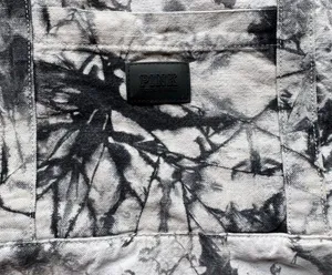 PINK Victoria’s Secret Black and Gray Acid Tie Dye Zip Top Canvas Tote thumbnail 5