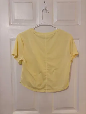 Nike Dri-Fit Cropped Yellow Tee  thumbnail 3