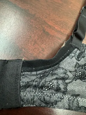 Victoria’s Secret Lined Perfect Coverage Lace Print Bra with Rhinestones- 36DD thumbnail 5