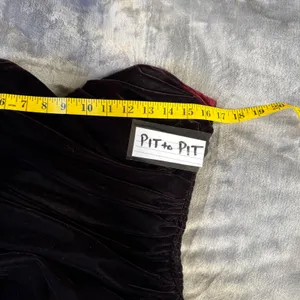 Vtg Strapless Mini Dress 8 Black Floral 80s‎ Velvet Bubble Skirt Prom Homecoming thumbnail 10