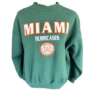 Miami Hurricanes 90s Crable Sportswear Crewneck Sweatshirt XL Green Y2K thumbnail 2