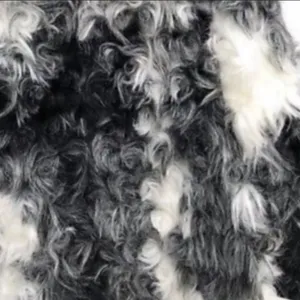Zara tricolor‎ texturized faux fur jacket thumbnail 4