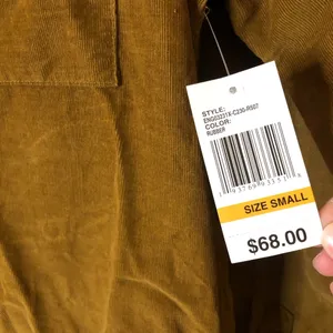 Kensie Corduroy Ribbed Button Front Shacket Jacket Brown Size‎ Small thumbnail 4