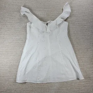 Princess Polly Besiana Broderie Anglaise Mini Sundress Sz 10 White Eyelet Ruffle thumbnail 8