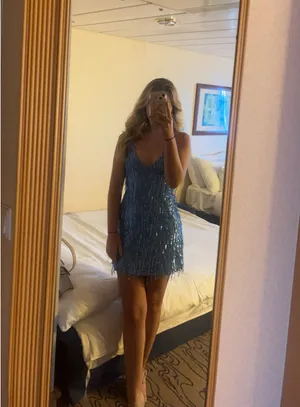 Blue sequin dress Size 1 thumbnail 1
