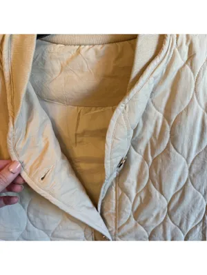 Quilted Front Vest beige Khaki size medium Tan thumbnail 6
