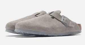 Birkenstock Boston Soft Stone Coin Suede thumbnail 1