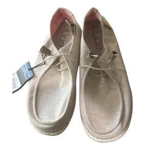 Hey Dude Wendy Chambray Slip On Shoes Sneakers White Nut NWT Womens Size 12 thumbnail 2