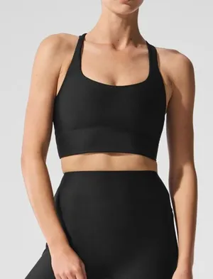 Alo Airlift Sleek Bra Tank Top Black Small thumbnail 1