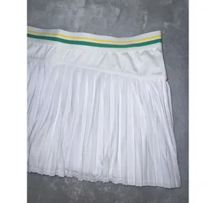 Women’s Stella McCartney Adidas Tiered Tennis Skort White 44 Green Yellow thumbnail 11