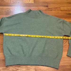 Sophie Rue Womens Large Green Mock Neck Long Sleeve Sweater Corporatecore Work thumbnail 2