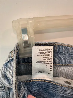 American Eagle Outfitters Light Blue Distressed Denim Shorts thumbnail 4