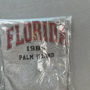 Florida Palm Island 1989 Sweatshirt Womens S Grey Graphic Pullover Crew SHEIN thumbnail 8