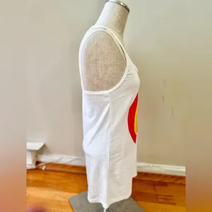 Looney Tunes Women’s Racerback Tank Top Colorful Bullseye That’s All Folks Sz L thumbnail 4
