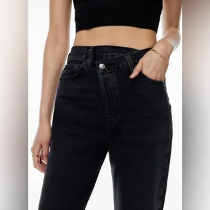 AGOLDE Black Criss Cross Jeans Size 23 thumbnail 4