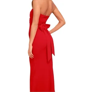 Lulu's Own the Night Red Strapless Maxi Dress Size Small NWT‎ thumbnail 4