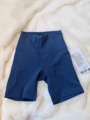 lululemon athletica Navy High-Rise Bike Shorts thumbnail 4