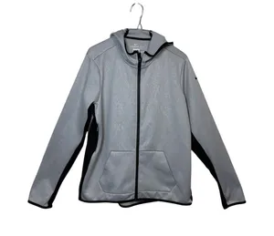 Nike Therma-FIT Hoodie Womens XL Grey Black Snakeskin Full Zip 685672-012 thumbnail 1