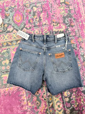 Wrangler Light Blue Casual Denim Cutoff Shorts thumbnail 3