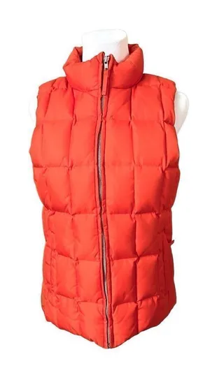 Gap Vintage Down Puffer Zipper Winter Washable Vest‎ Orange Spice MEDIUM Outdoor thumbnail 1