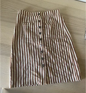 Bohme stripped button down skirt thumbnail 1