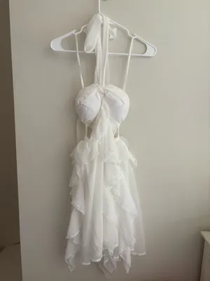 selfie leslie santiago cut-out ruffle mini dress thumbnail 4
