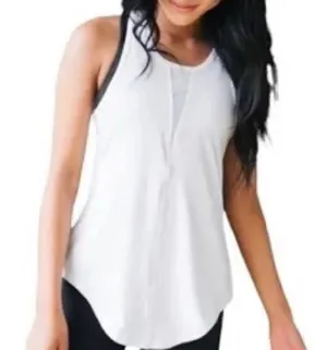 Zyia Active Effortless White Long Tank Size XXL Yoga Work Out Performance thumbnail 1