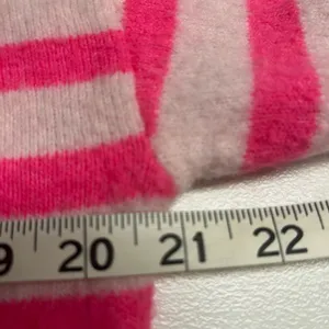 LOFT Pink and Rose Striped Turtleneck Sweater thumbnail 3