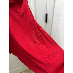 Soma Live Lounge Wear Red Knotted Empire‎ Waist Pocket Lounge Dress XL thumbnail 4
