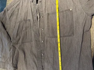 Aerie Woman’s Button-Up Shirt Size XS Graphite Gray thumbnail 5