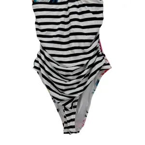 Cupshe One Piece Swimsuit Women Large Multicolor NWT‎ Floral Striped AB20312M thumbnail 3