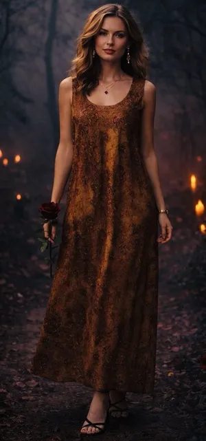 K Woman Dark Romantic Maxi Dress | Whimsigoth Paisley Floral | Moody Boho . thumbnail 1