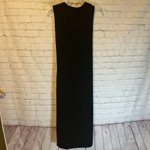NWT black tack dress with tie front, L thumbnail 2