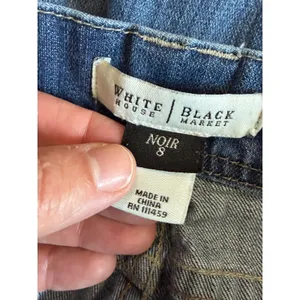 White House Black Market Blue Noir Straight Leg Ankle Jeans Size 8 thumbnail 5