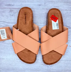 Nwt Bearpaw Women's Margarita brown leather slip on flats sandals size 11 thumbnail 1