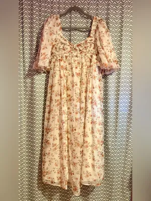 Worth | Harlow Maxi Dress in Neutral Floral, Small thumbnail 4