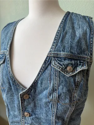 American Eagle Denim Vest thumbnail 4