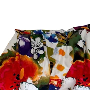Suzi Chin Orange Green White Floral Ruched Strapless Bodycon Mini Dress Size 8 thumbnail 9