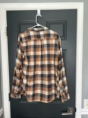 Vans Brown and Cream Plaid Flannel Shirt thumbnail 4